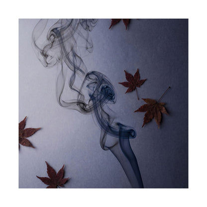 Incense Smoke Wall Art Print | Autumn Dark Japandi Moody Minimal Art