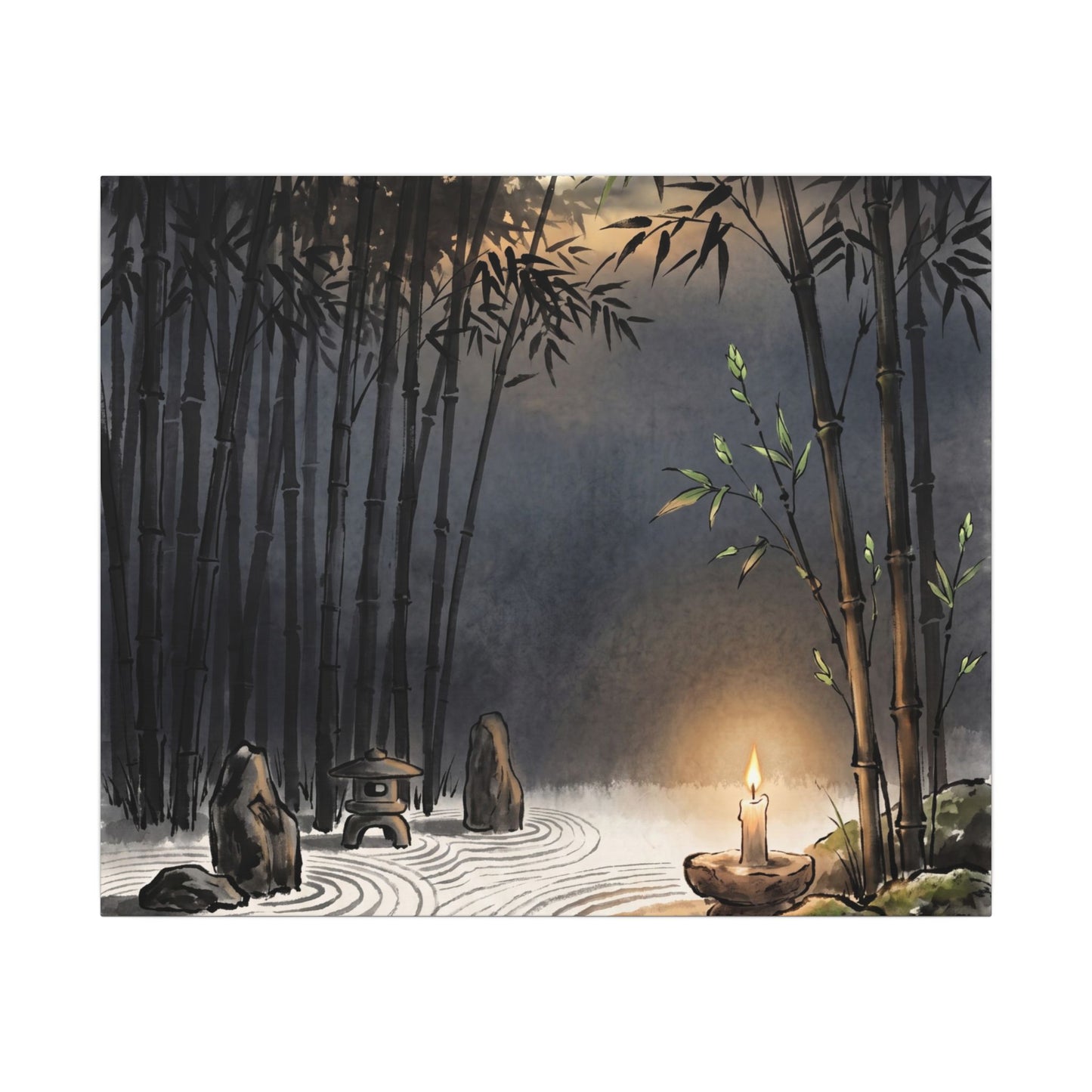 Tranquil Bamboo Grove Canvas Art - Karesansui Zen