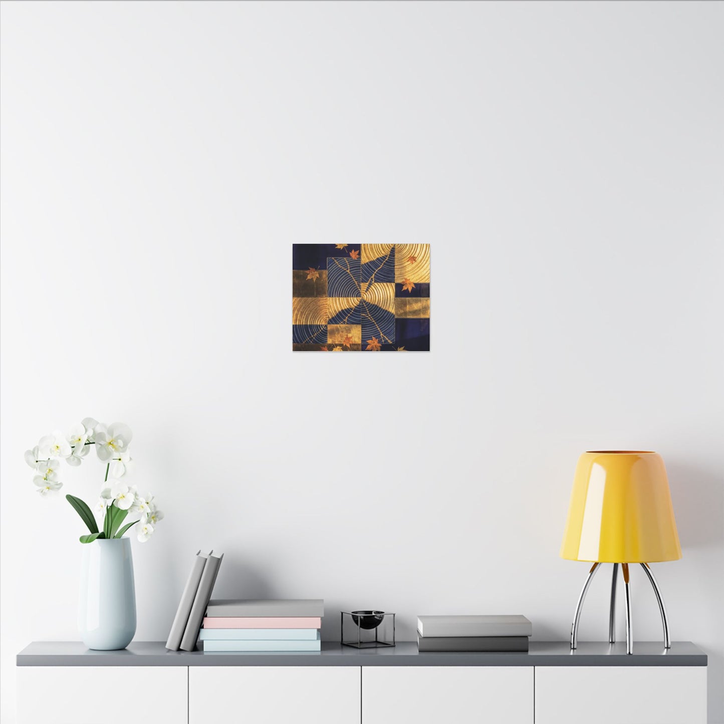 Autumn Water Ripple Crackle Gold Canvas Art | Artful Decor