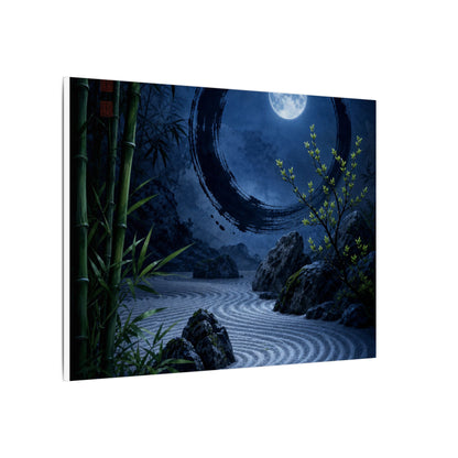 Serene Rock Garden Canvas Art - Enso Zen