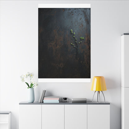Rust Patina Moody Minimal Canvas Art | Moody Dark Japandi Art