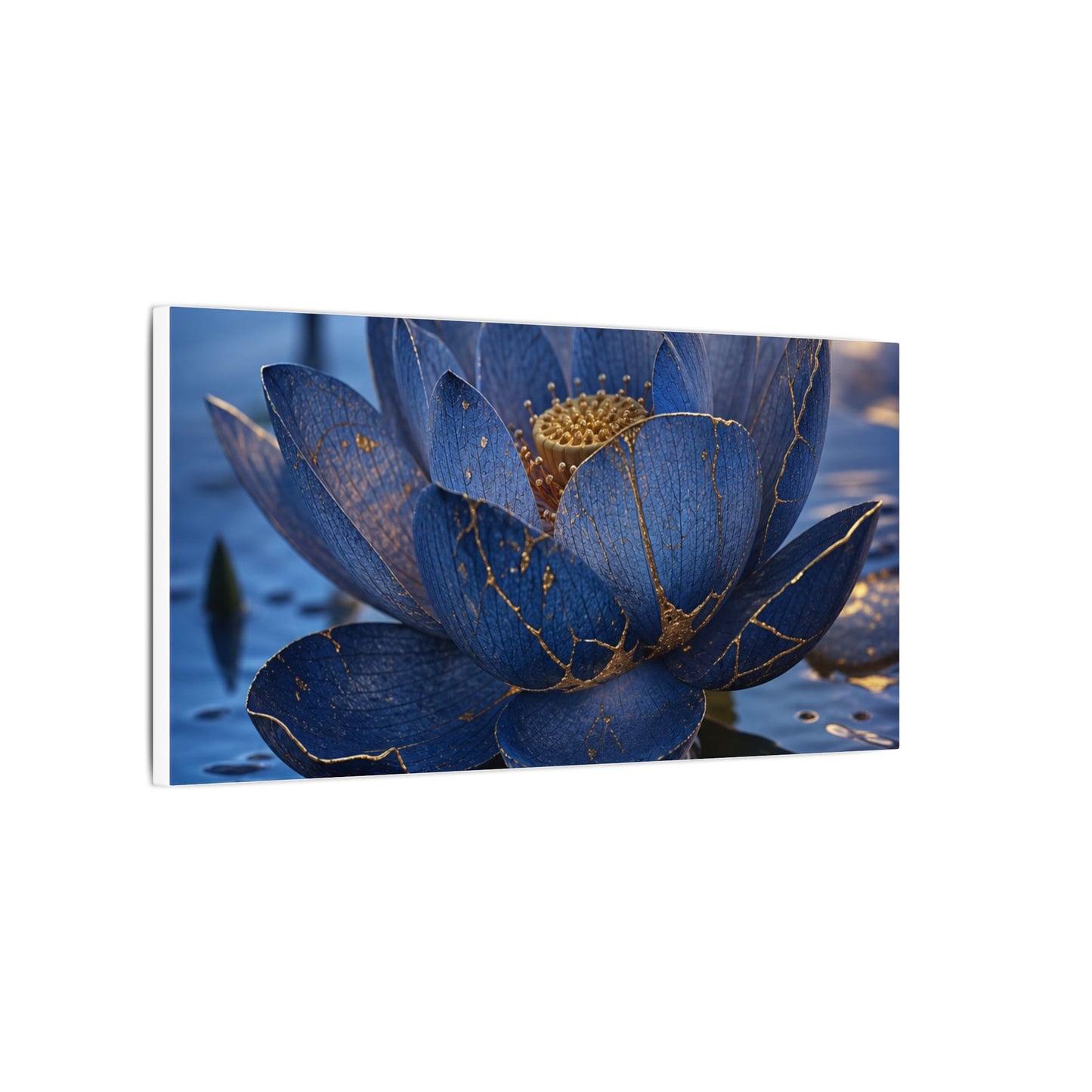 Kintsugi Lotus Flower in Dawn | Broken Beauty Canvas Art