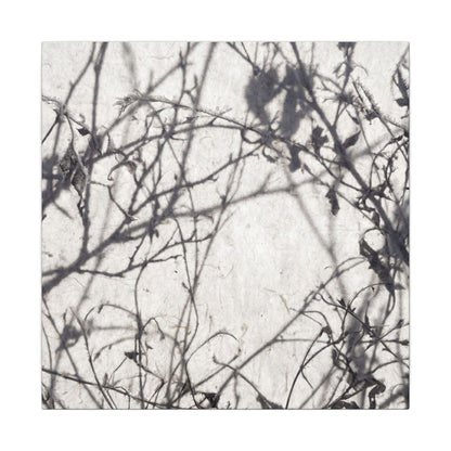 Winter Shadow Play Japanese Pattern Canvas Art | Elegant Decor