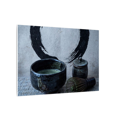 Tea Ceremony Canvas Art | Winter Zen Enso Art
