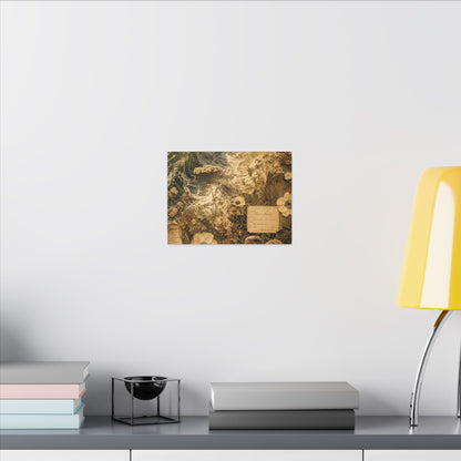 Spring Ocean Wave Herbarium Canvas Art | Nostalgic Decor