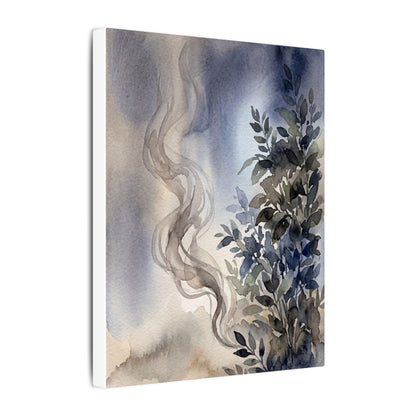 Incense Smoke Summer Canvas Art | Japandi Cozy Design