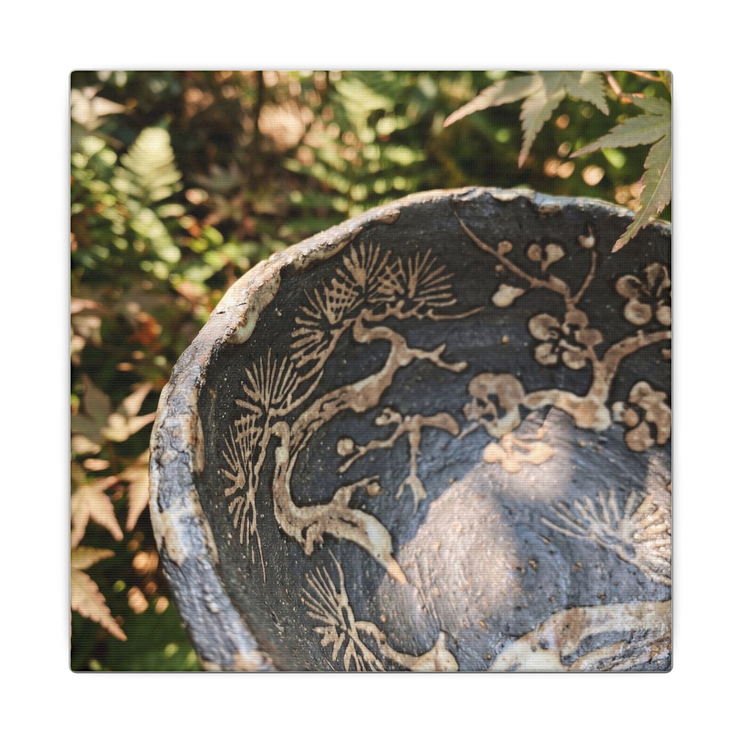 Ceramic Bowl Canvas Art | Summer Japandi Japanese Pattern Art