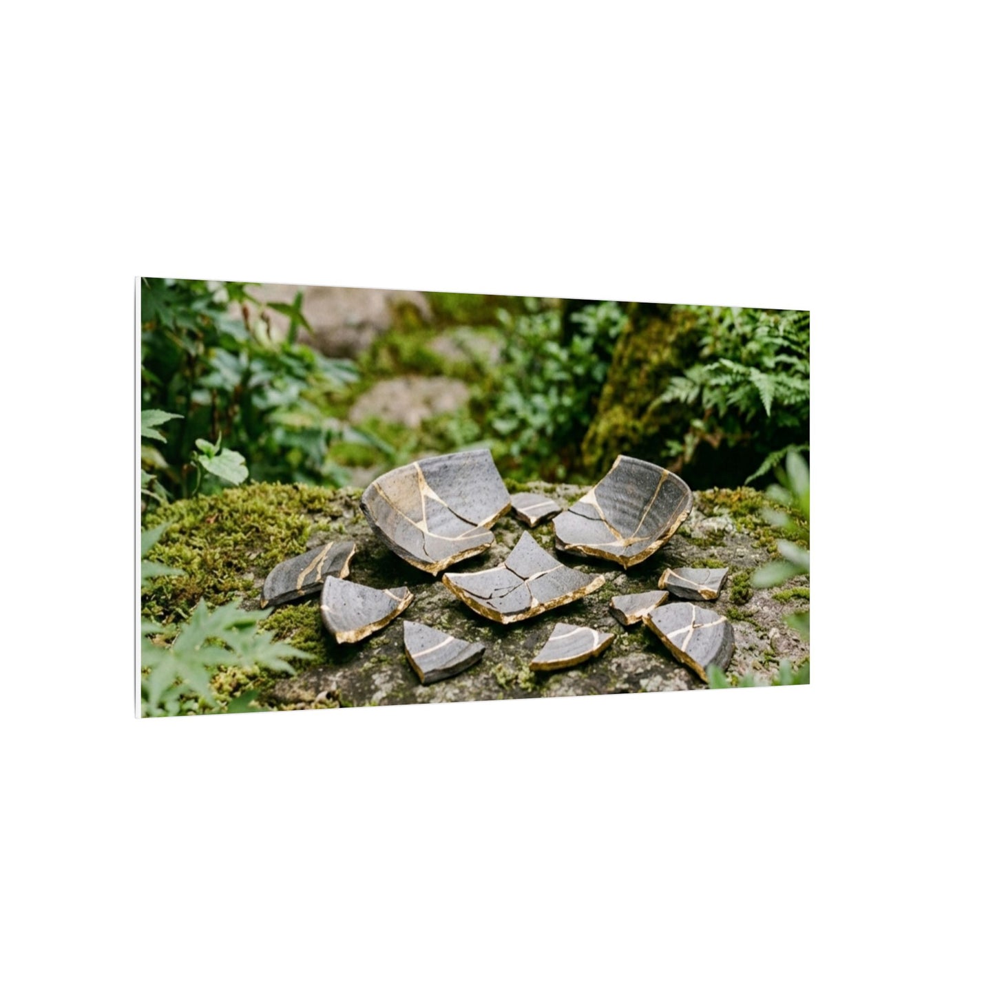 Summer Broken Pottery Gold Repair Canvas Art | Resilient Decor