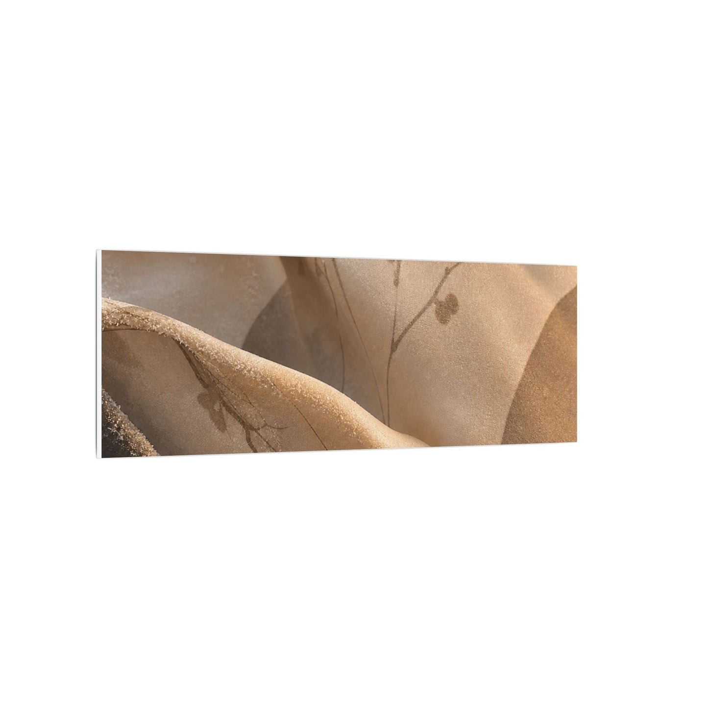 Japandi Silk Drape in Golden Hour | Japanese Pattern Canvas Art