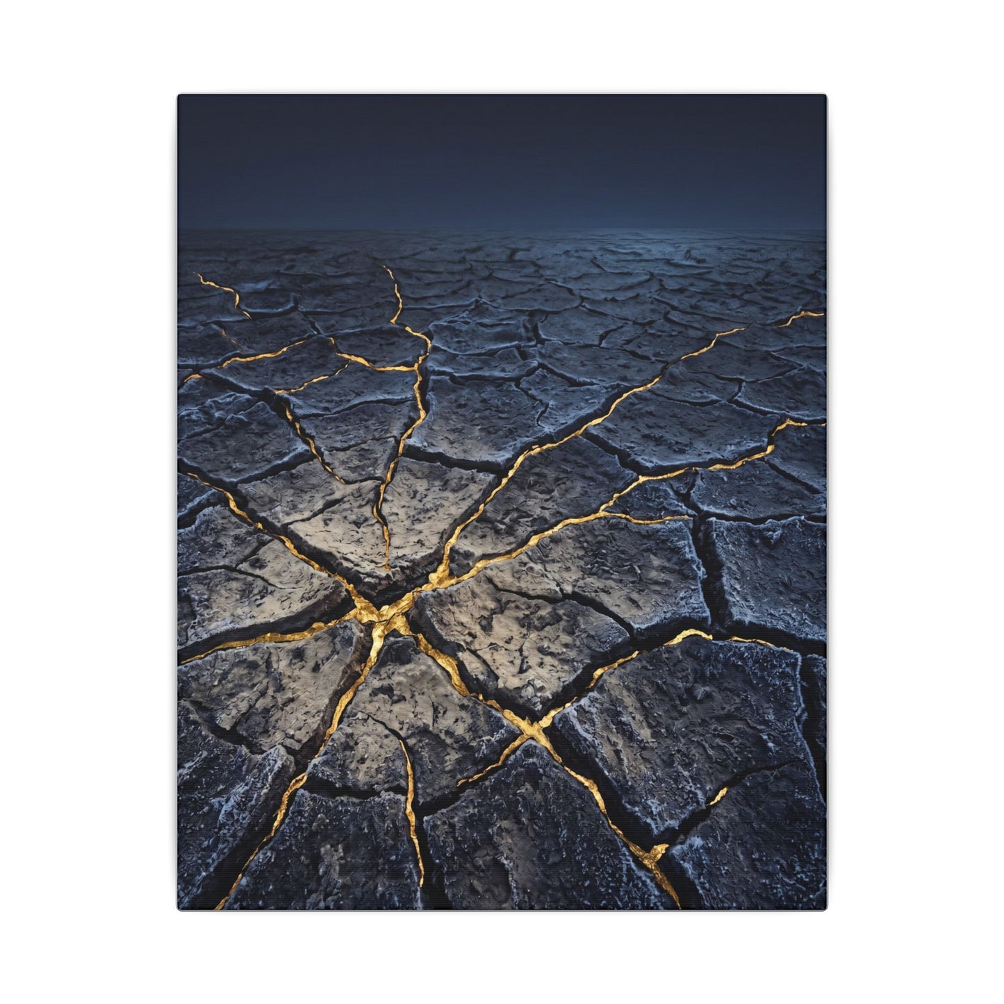 Cracked Earth Broken Beauty Canvas Art | Artful Kintsugi Art