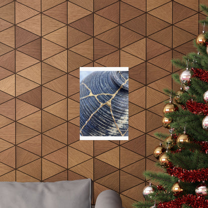 Shibui Water Ripple Wall Art Print - Kintsugi Gold Repair