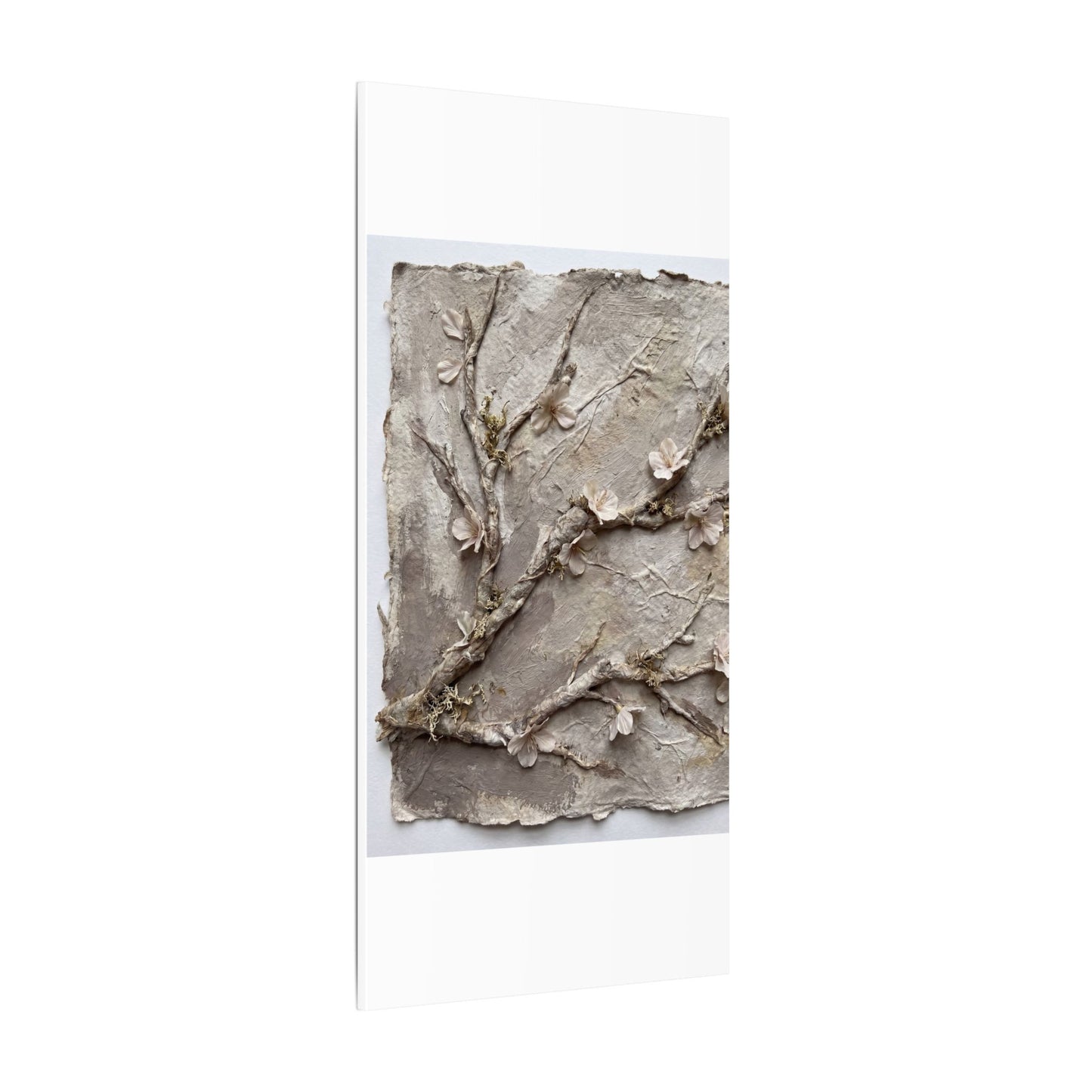 Summer Cherry Blossom Texture Canvas Art | Earthy Decor