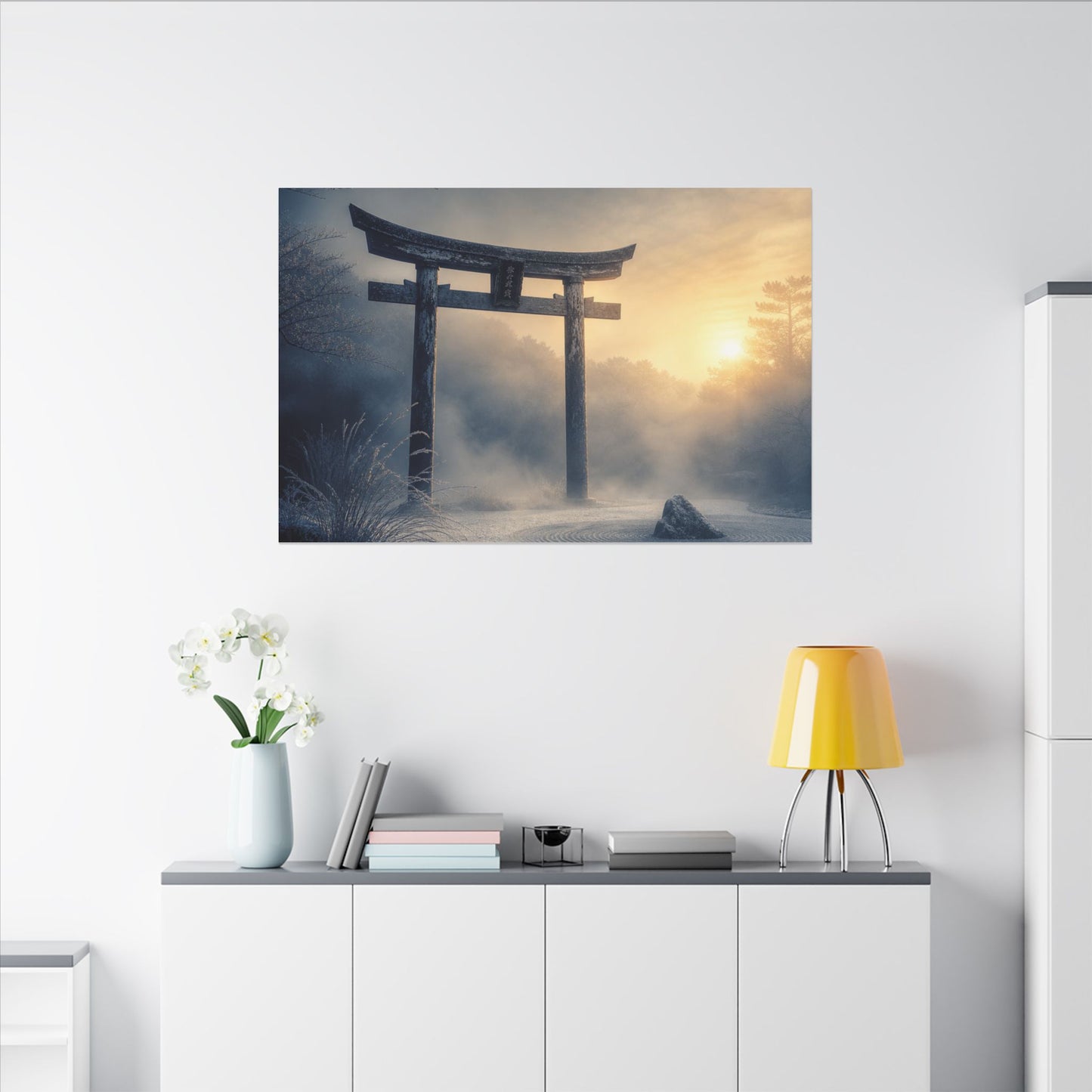 Zen Torii Gate in Golden Hour | Karesansui Canvas Art