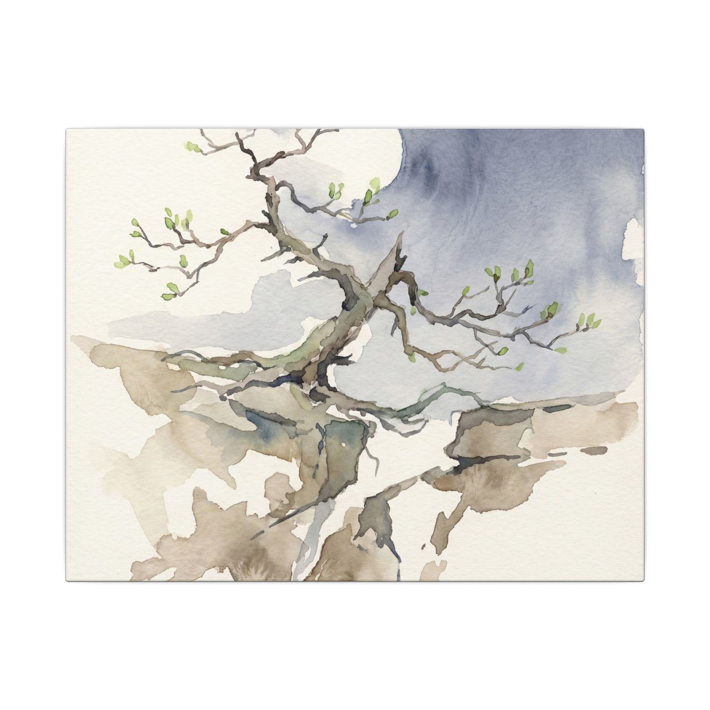 Moonlight Pine Tree Canvas Art - Japandi Ma