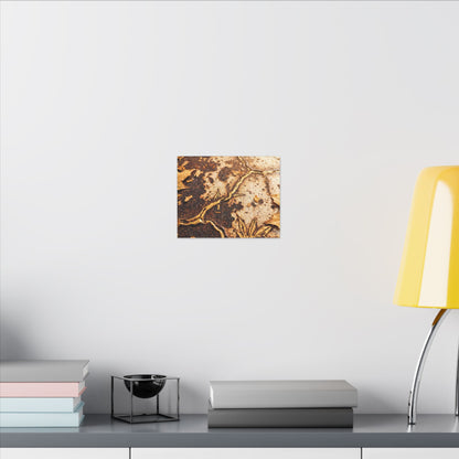 Kintsugi Rust Patina in Golden Hour | Gold Vein Canvas Art