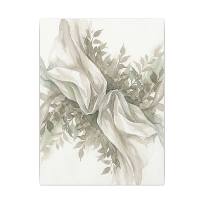 Summer Silk Drape Watercolor Canvas Art | Cozy Decor