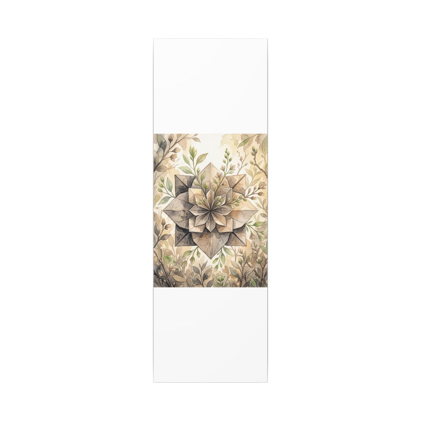 Warm Paper Fold Canvas Art - Watercolor Japandi