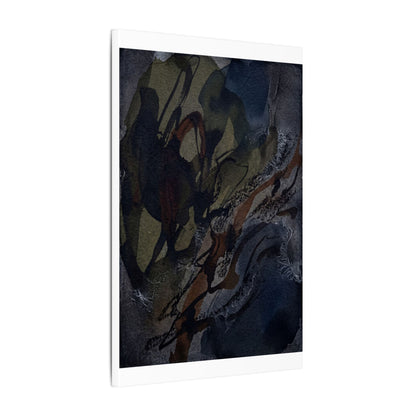 Shadow Play Winter Canvas Art | Dark Japandi Luxurious Design