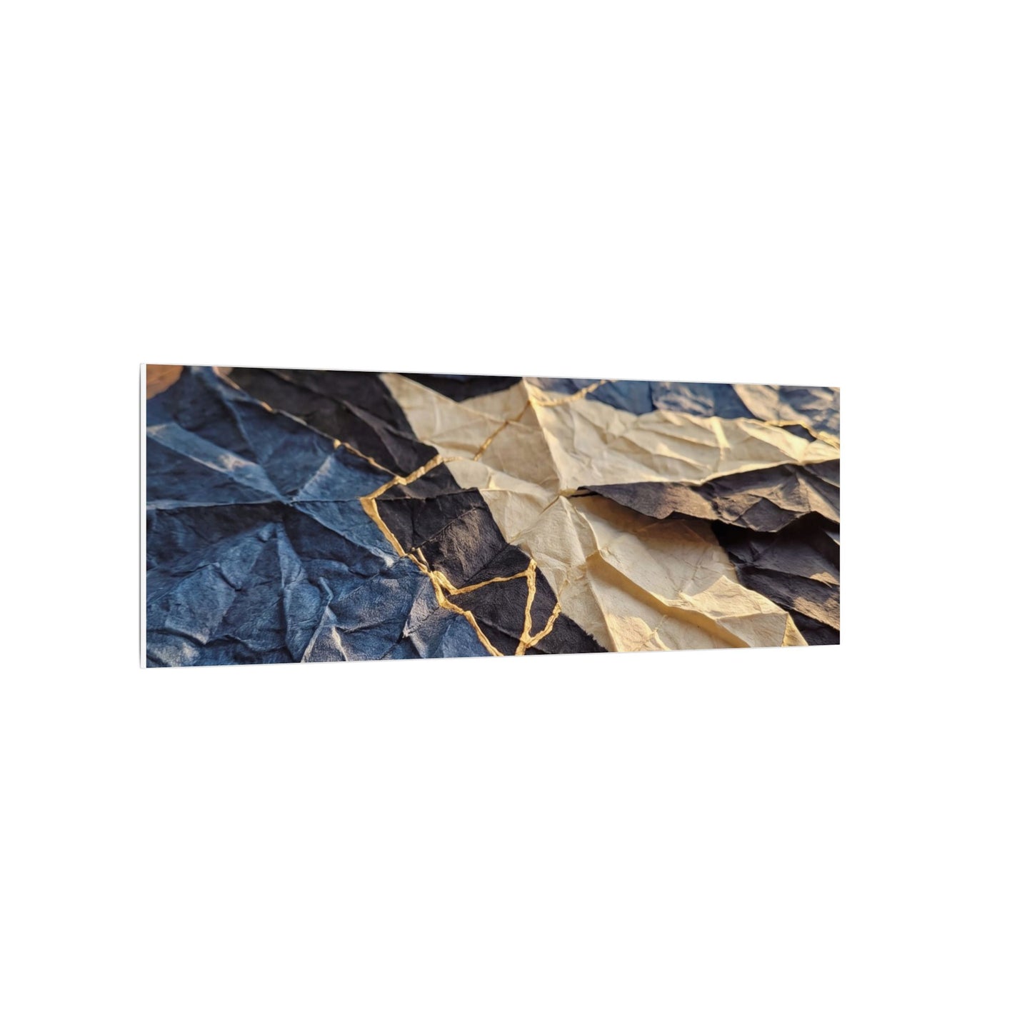 Golden Hour Paper Fold Canvas Art - Kintsugi Ma