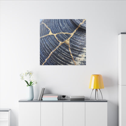 Shibui Water Ripple Canvas Art - Kintsugi Gold Repair