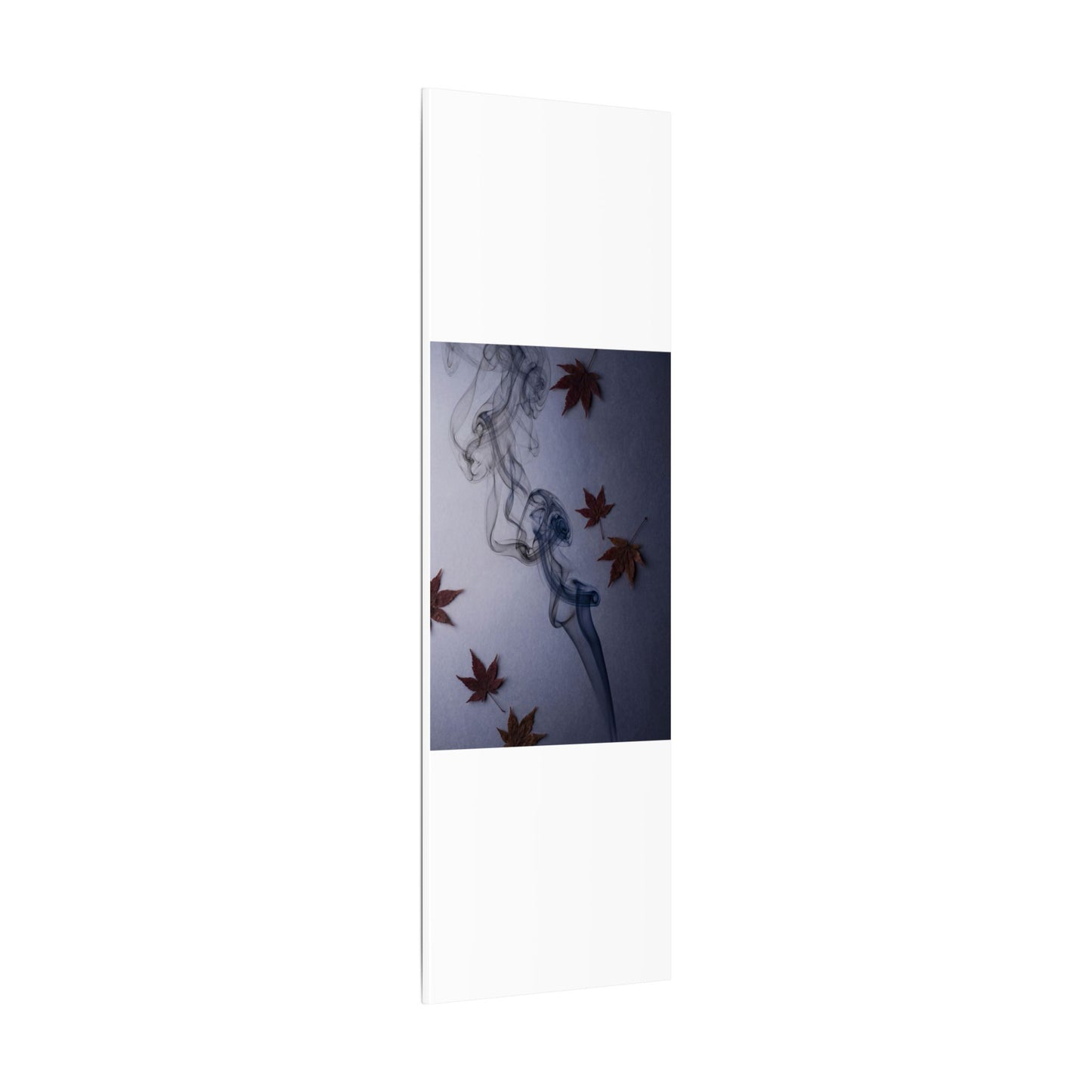 Dark Japandi Incense Smoke in Dawn | Moody Minimal Canvas Art