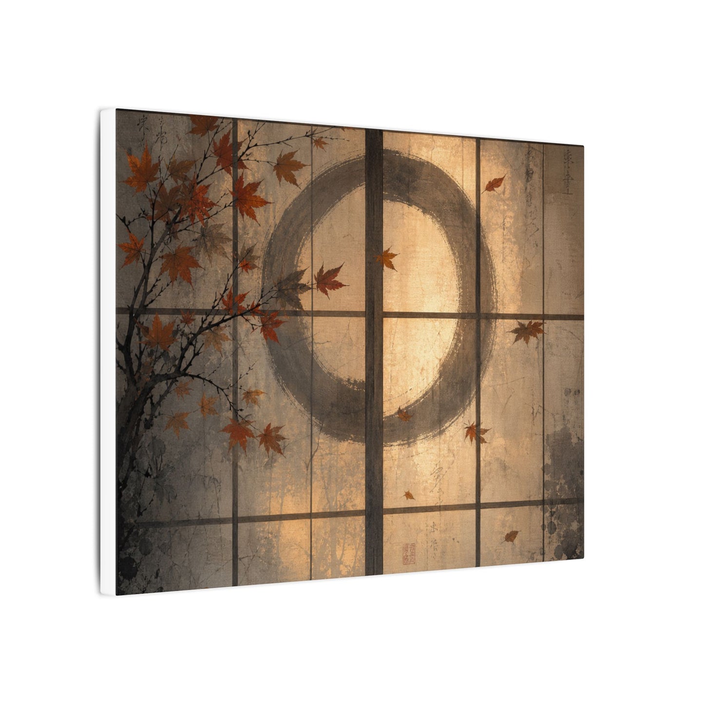 Shoji Screen Texture Canvas Art | Earthy Japandi Art