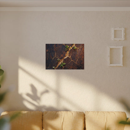 Rust Patina Spring Canvas Art | Kintsugi Resilient Design
