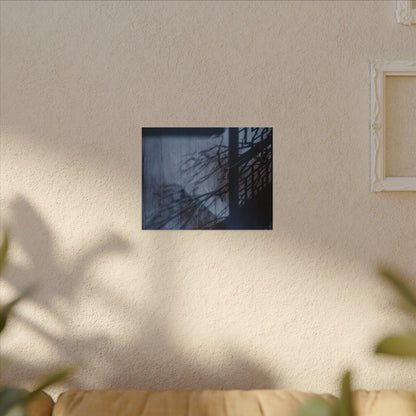 Shadow Play Moody Minimal Canvas Art | Moody Dark Japandi Art