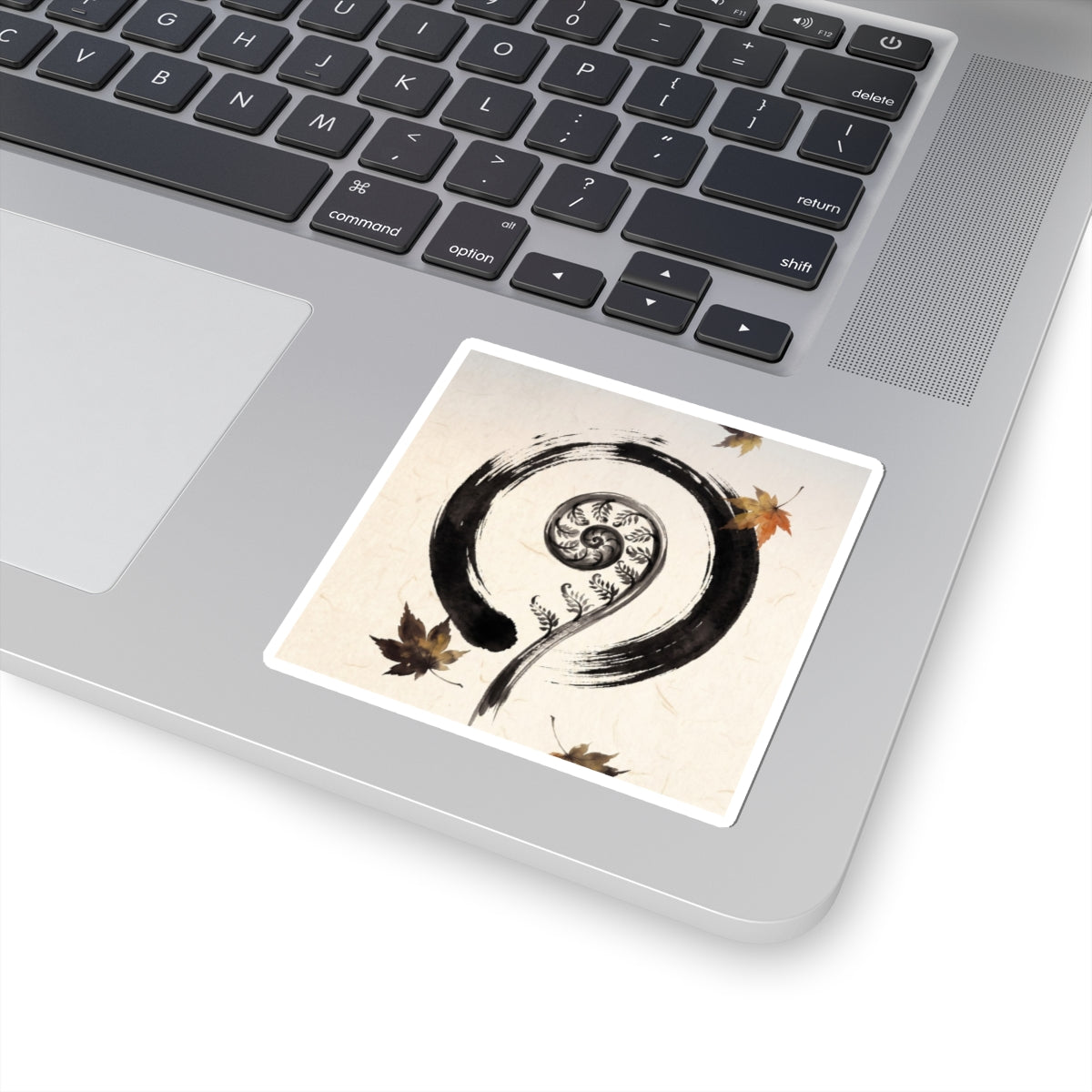 Fern Unfurling Autumn Sticker | Zen Serene Design