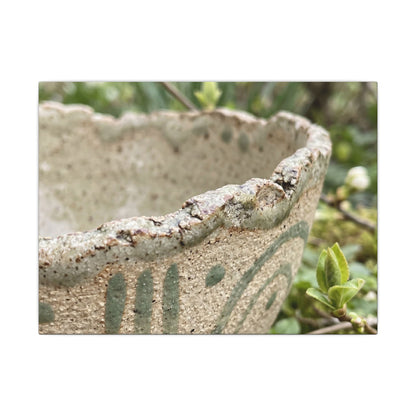 Elegant Ceramic Bowl Canvas Art - Japanese Pattern Japandi