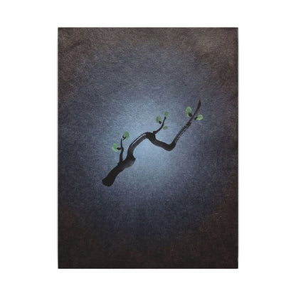 Ink Brushstroke Canvas Art | Spring Dark Japandi Moody Minimal Art