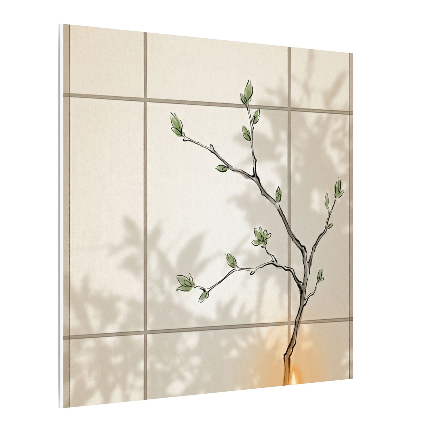 Shoji Screen Spring Canvas Art | Japandi Cozy Design