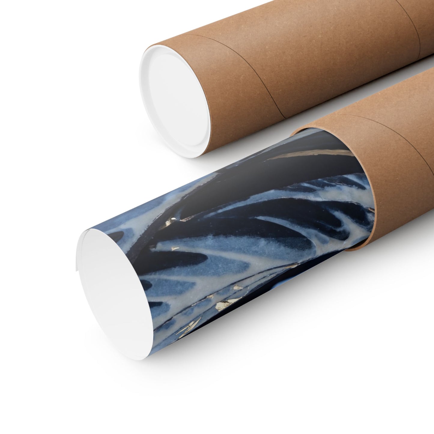 Winter Ocean Wave Gold Repair Wall Art Print | Resilient Decor