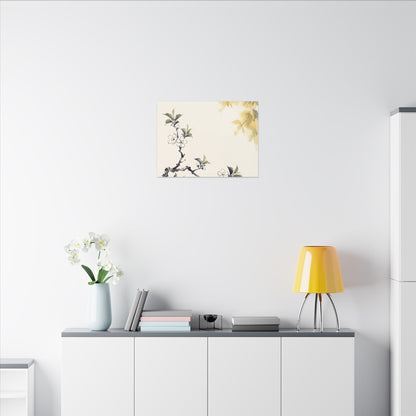 Kanso Cherry Blossom Canvas Art - Zen Sumi E