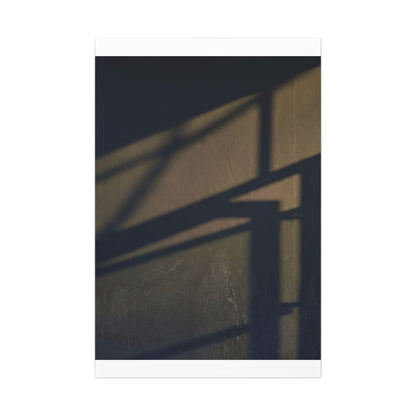 Sophisticated Shadow Play Canvas Art - Moody Minimal Dark Japandi