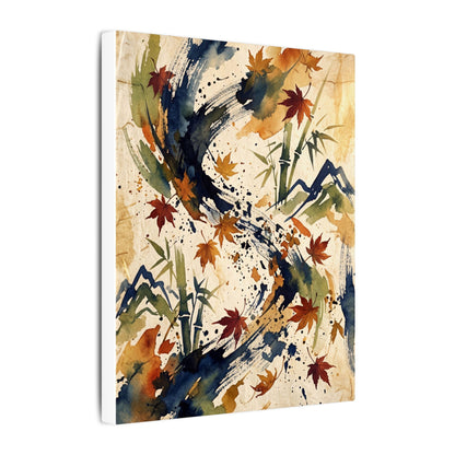 Golden Hour Ink Brushstroke Canvas Art - Zen Shibui