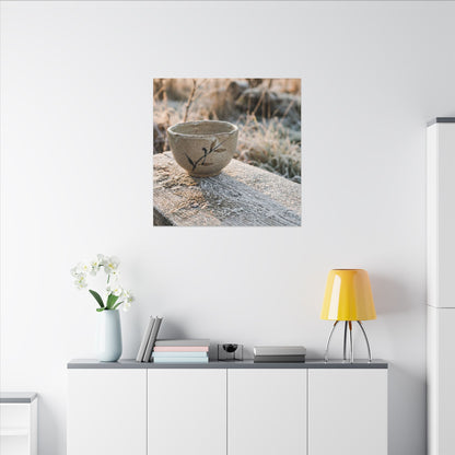Golden Hour Ceramic Bowl Canvas Art - Japandi Ma