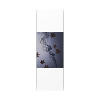 Dark Japandi Incense Smoke in Dawn | Moody Minimal Canvas Art