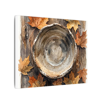 Ma Ceramic Bowl Canvas Art - Japandi Watercolor