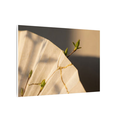 Paper Fold Gold Vein Canvas Art | Healing Kintsugi Art