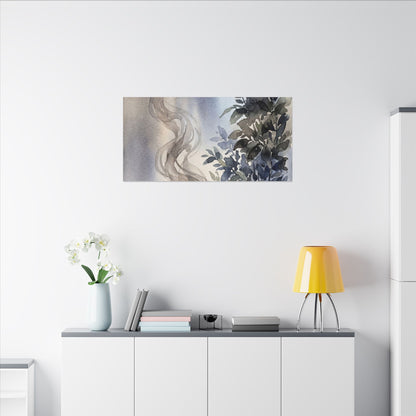 Incense Smoke Summer Canvas Art | Japandi Cozy Design