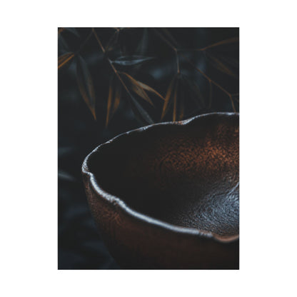 Luxurious Ceramic Bowl Canvas Art - Shadow Zen Dark Japandi