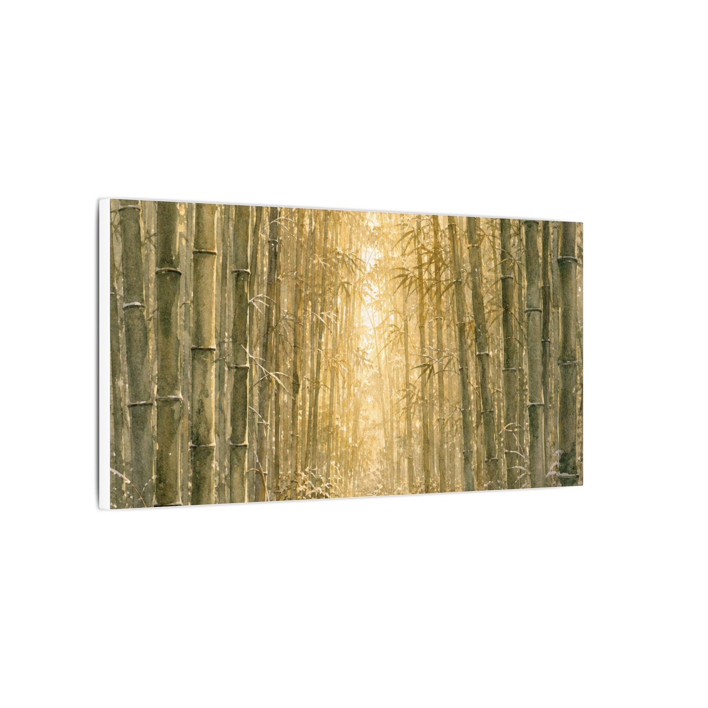 Bamboo Grove Winter Canvas Art | Japandi Elegant Design