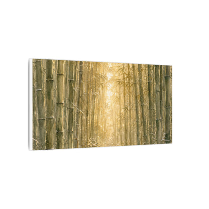 Bamboo Grove Winter Canvas Art | Japandi Elegant Design