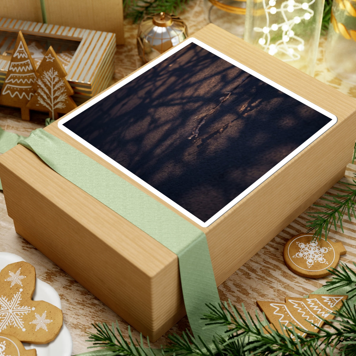 Winter Shadow Play Moody Minimal Sticker | Atmospheric Decor