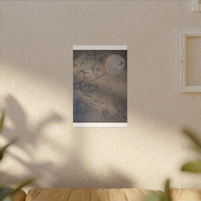 Shadow Play Canvas Art | Winter Japandi Japanese Pattern Art