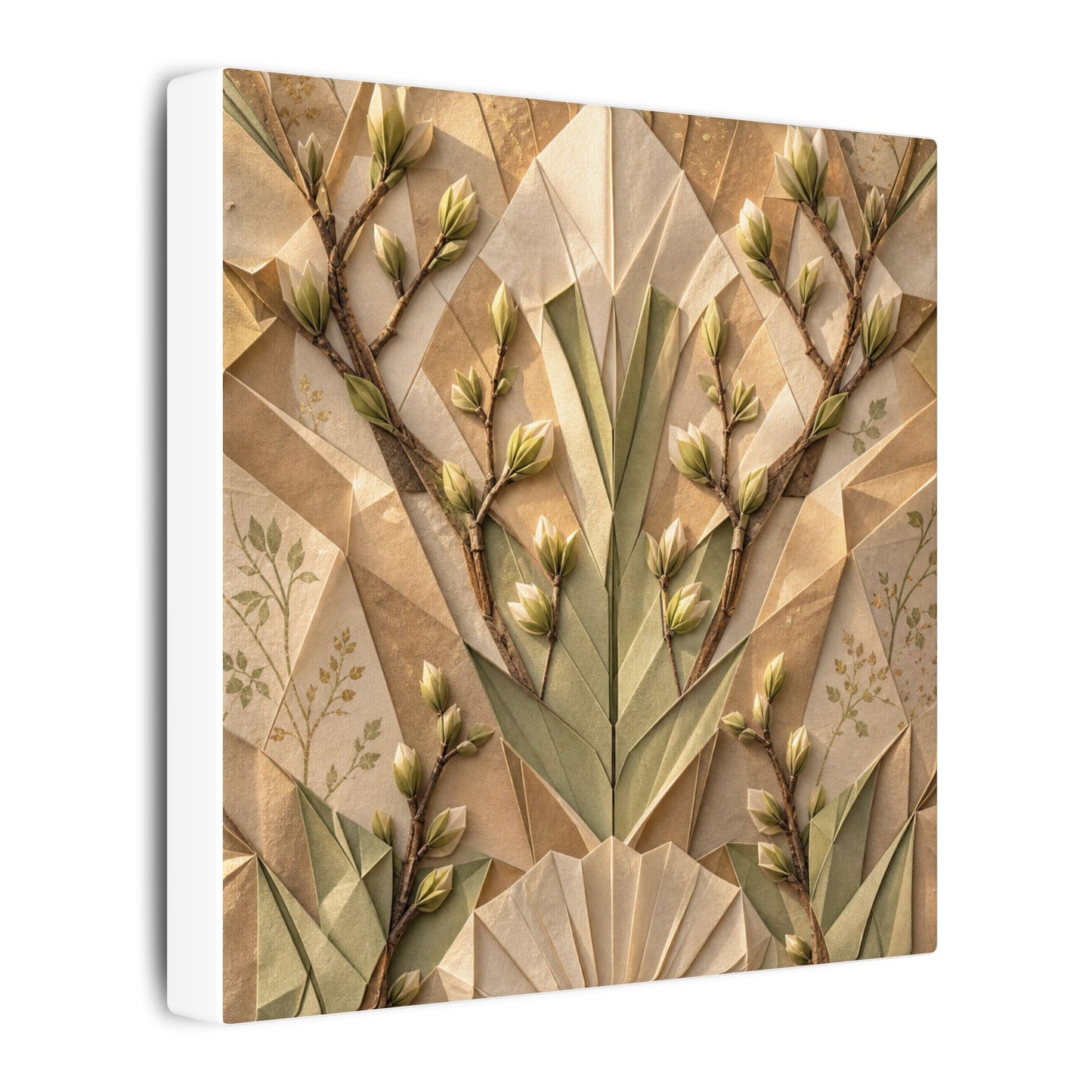 Kanso Paper Fold Canvas Art - Japandi Japanese Pattern