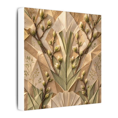 Kanso Paper Fold Canvas Art - Japandi Japanese Pattern