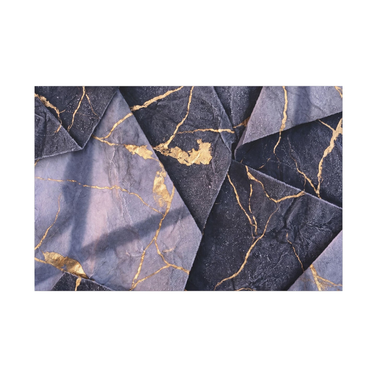 Seijaku Paper Fold Canvas Art - Kintsugi Gold Vein Art Print