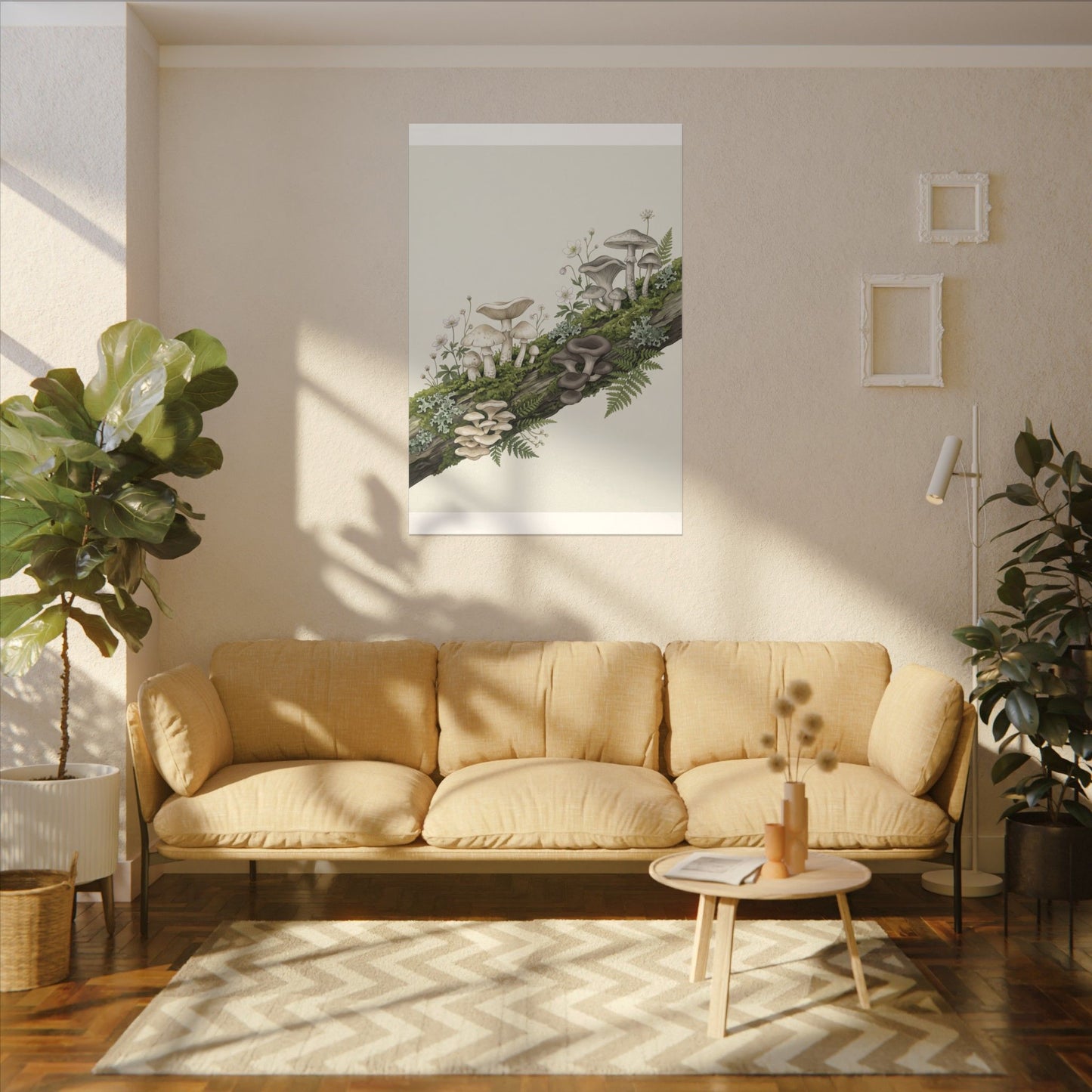 Dappled Wild Mushrooms Canvas Art - Japandi Ma